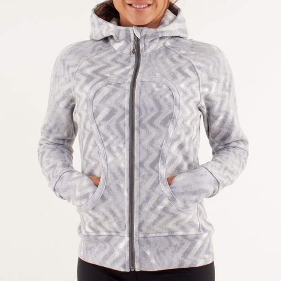 Lululemon Scuba Full Zip Hoodie Blazer Fossil/White - Picture 3 of 7